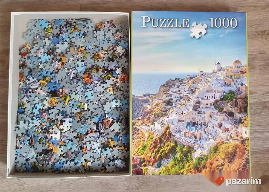 2 velike slagalice od 1000 delova – Santorini i Leopard 3