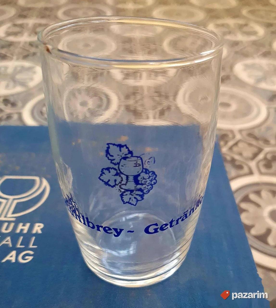 Set od 12 vintage staklenih čaša sa vinskim motivom novo 1