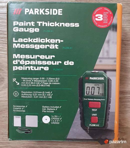 Parkside PLDM A1 digitalni merač debljine laka – Novo