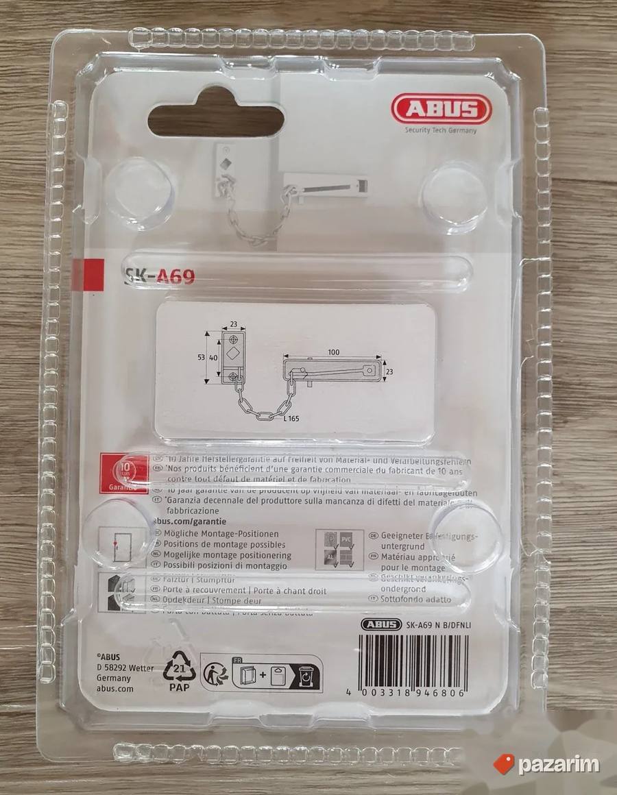 Novo ABUS SK-A09 sigurnosni lanac za vrata 2