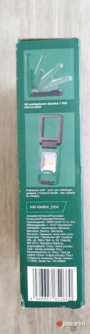 Nova snažna baterijska radna lampa Parkside PALC 4 A3 2