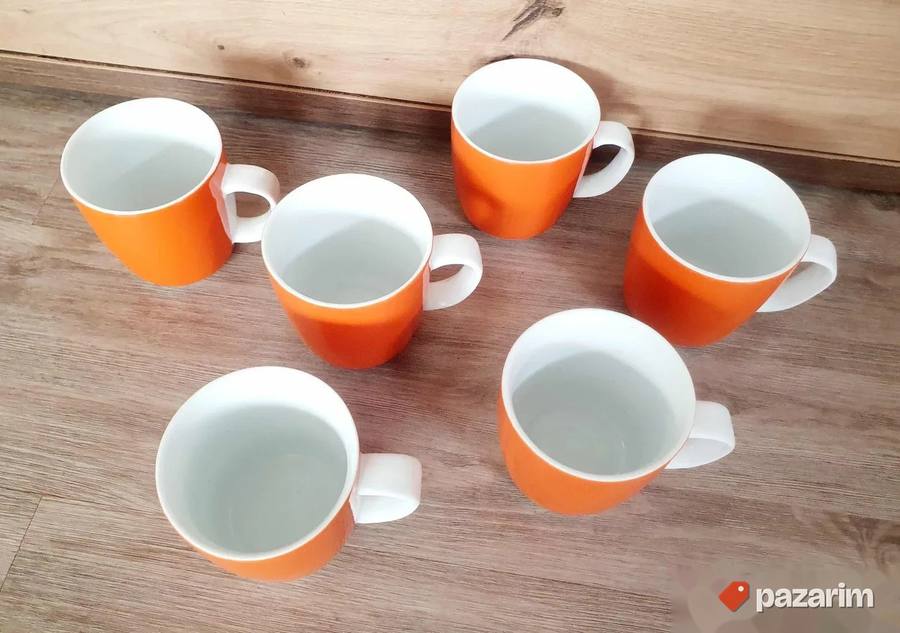 IKEA Fargrik narandžaste šolje 6 komada, nove 3
