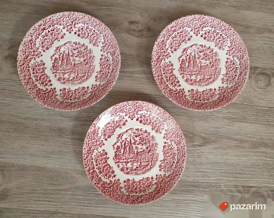 Prelepi mali engleski vintage tanjiri 3 komada 2
