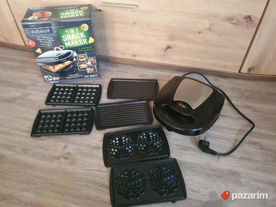 4 u 1 aparat za sendviče, vafle i gril 760W, kao nov 5
