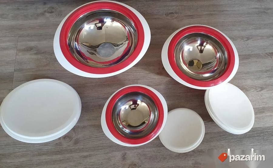 Retro termo set posuđa 3 posude sa poklopcima 2