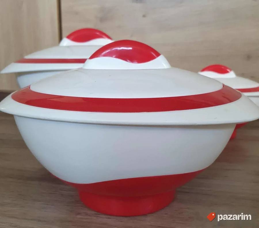 Retro termo set posuđa 3 posude sa poklopcima 4