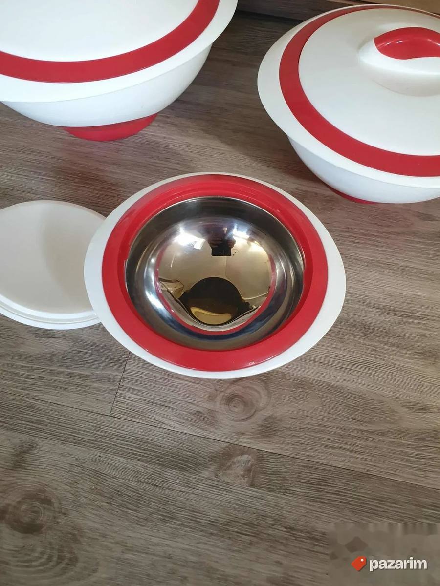 Retro termo set posuđa 3 posude sa poklopcima 5