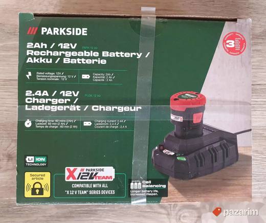 Nov PARKSIDE Set baterija 12V 2Ah PAPK 12 A4+ Punjač 2.4A P