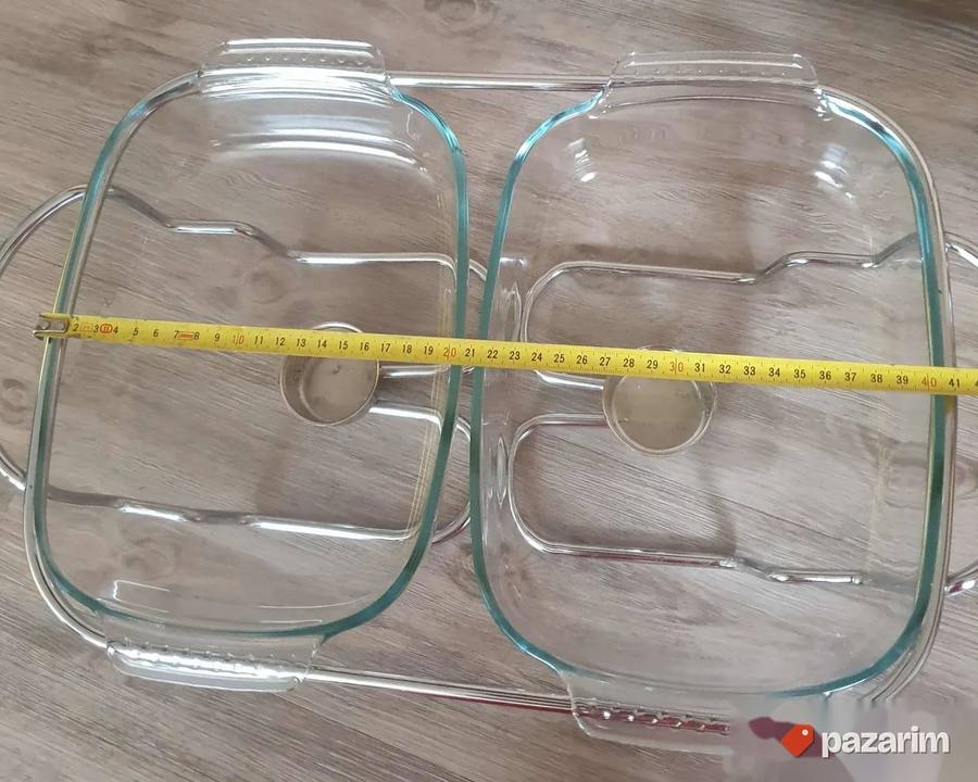 Dupli Pyrex vatrostalni server za hranu sa grejačima (posuda 7