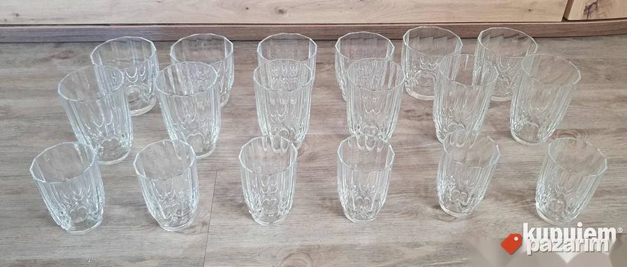 Set staklenih čaša u 3 veličine 18kom NOVO 7