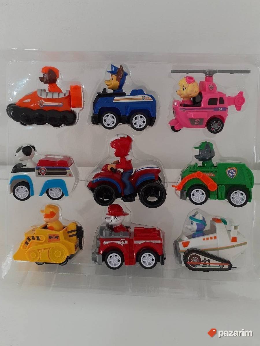 Set 9 PATROLNE ŠAPE autici na povlacenje 2