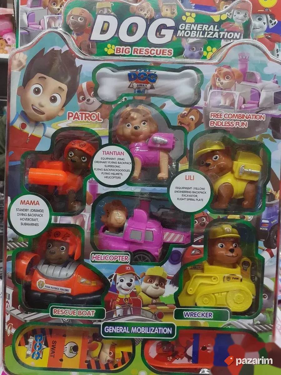 Set 9 PATROLNE ŠAPE autici na povlacenje 3