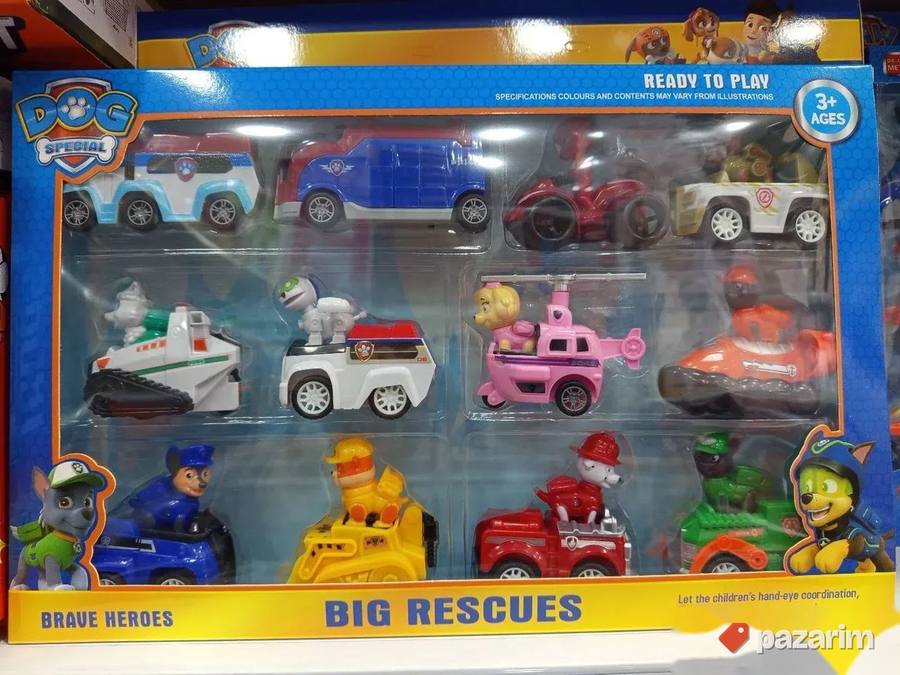 Set 9 PATROLNE ŠAPE autici na povlacenje 4