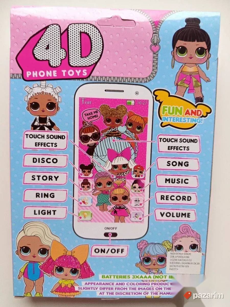 Telefon 4D LOL+ Gratis baterije/ igracka za decu 2