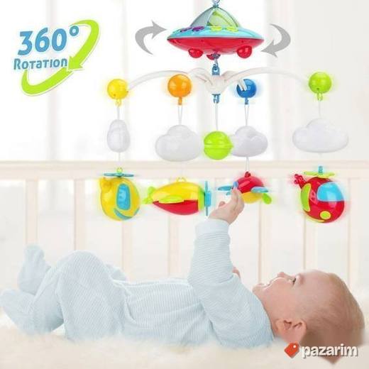 Muzicka vrteška ZVEZDANO NEBO Projektor+Daljinski za bebe