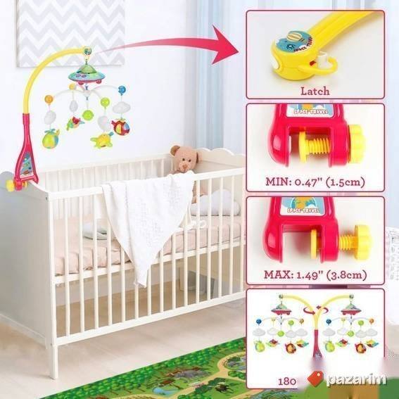 Muzicka vrteška ZVEZDANO NEBO Projektor+Daljinski za bebe 5