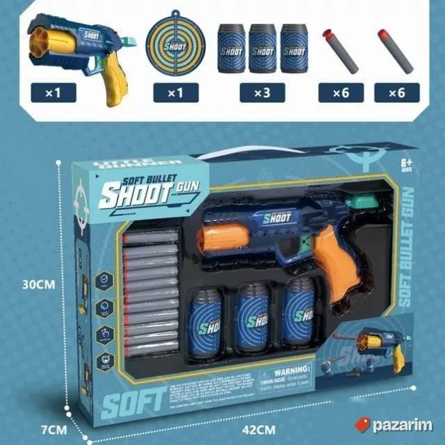 Pistolj igracka+3 METE + mekani sundžerasti metkici 2