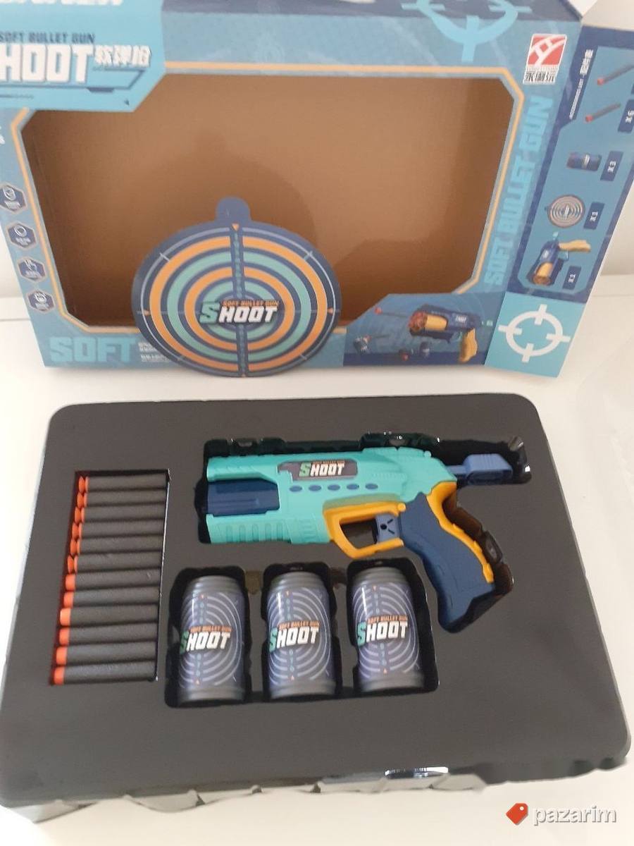 Pistolj igracka+3 METE + mekani sundžerasti metkici 3