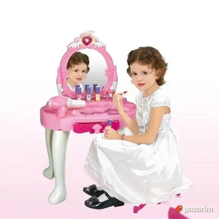 Toaletni sto +Ogledalo+ Stolica+sminka za devojcicu 5