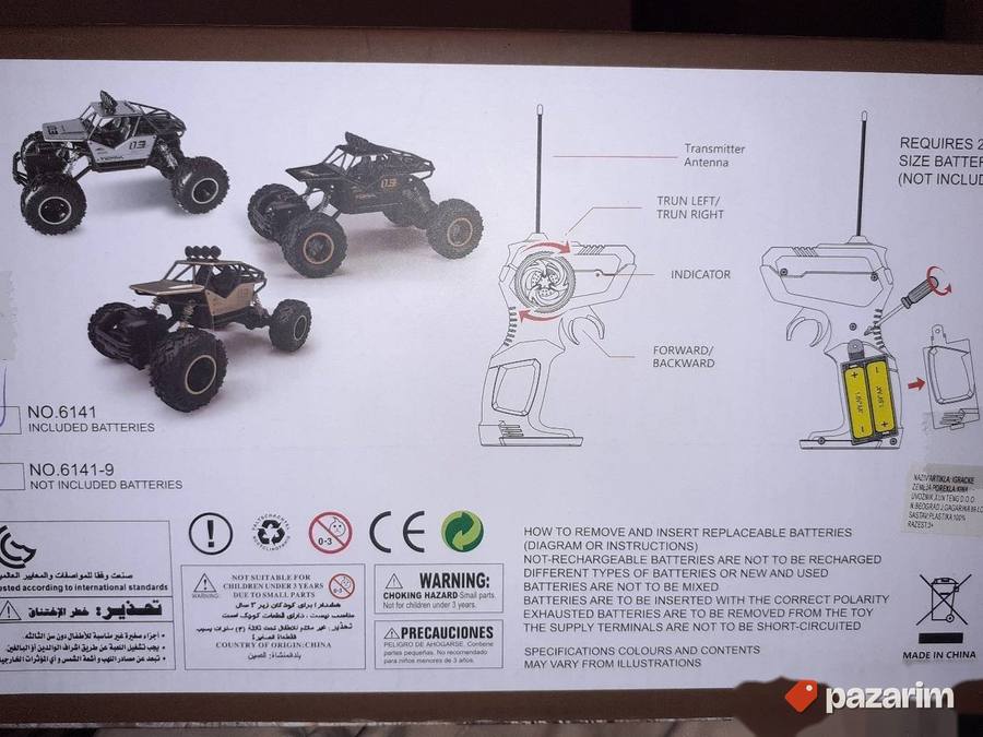 DZIP terenski auto metalni Rock Crawler/Daljinski+ baterije 4