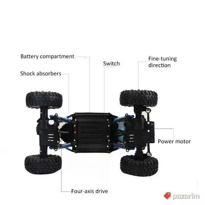 DZIP terenski auto metalni Rock Crawler/Daljinski+ baterije 8