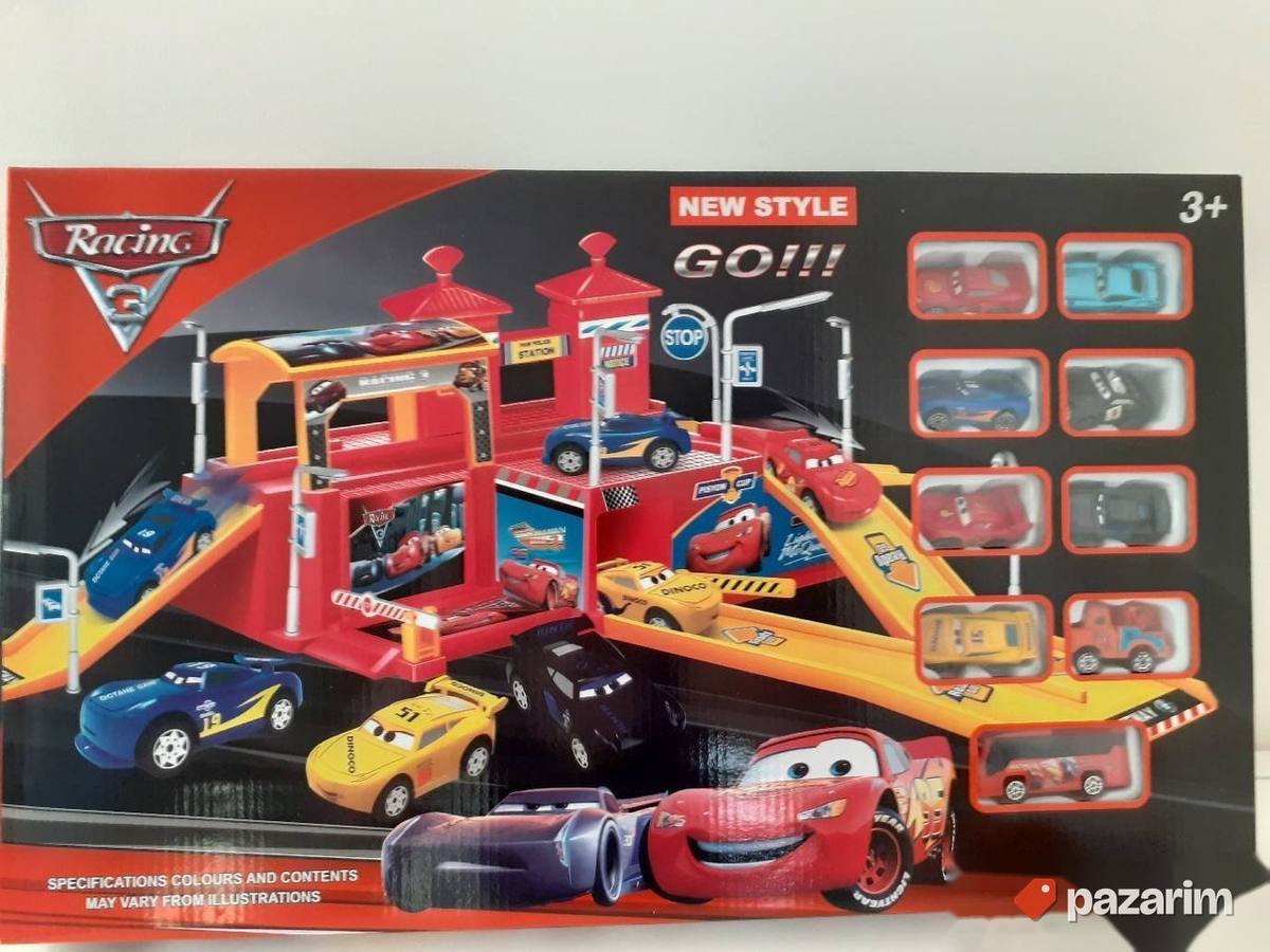 CARS parking velika garaža/ 9 raznih autica za decu igračka 1