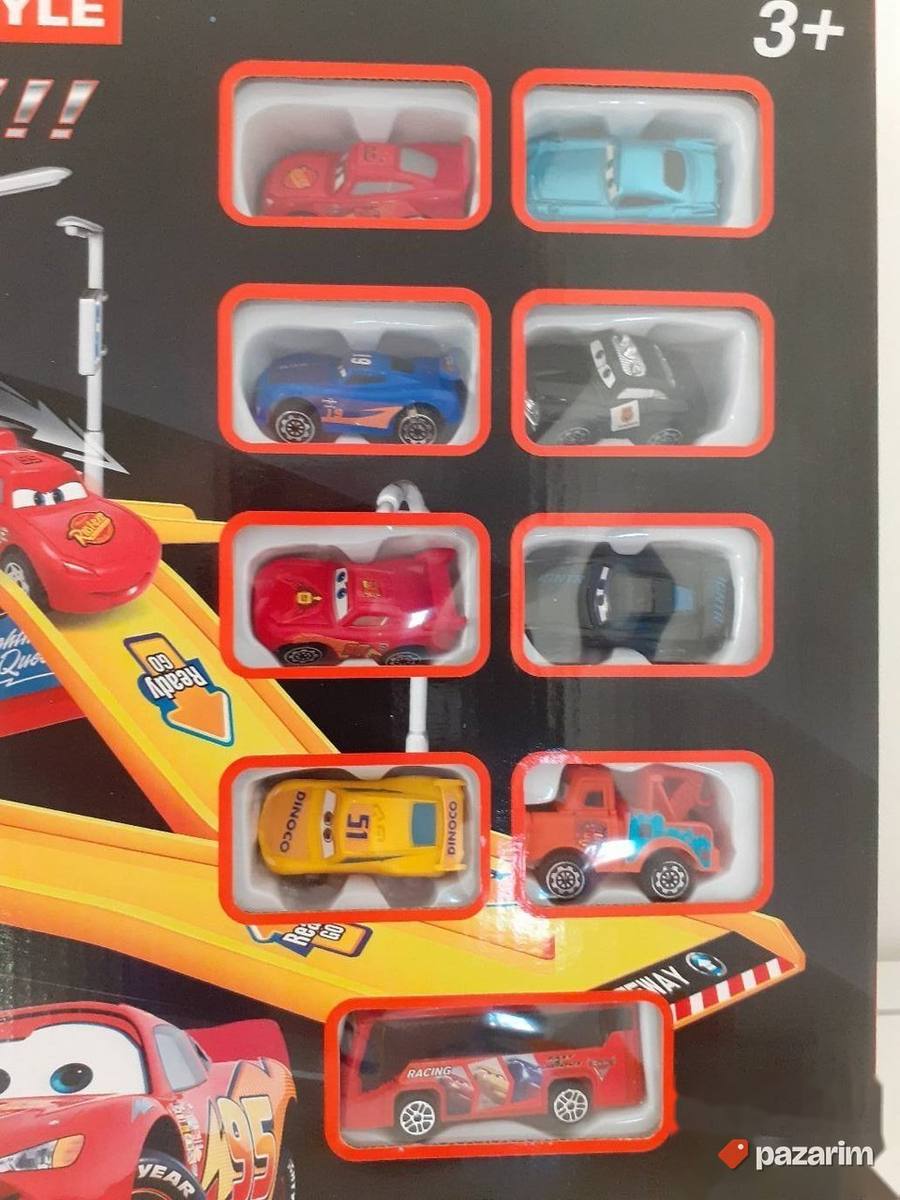 CARS parking velika garaža/ 9 raznih autica za decu igračka 3