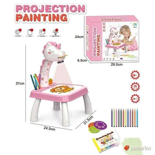 Muzička ZIRAFA sto za crtanje+ Projektor+24sablona