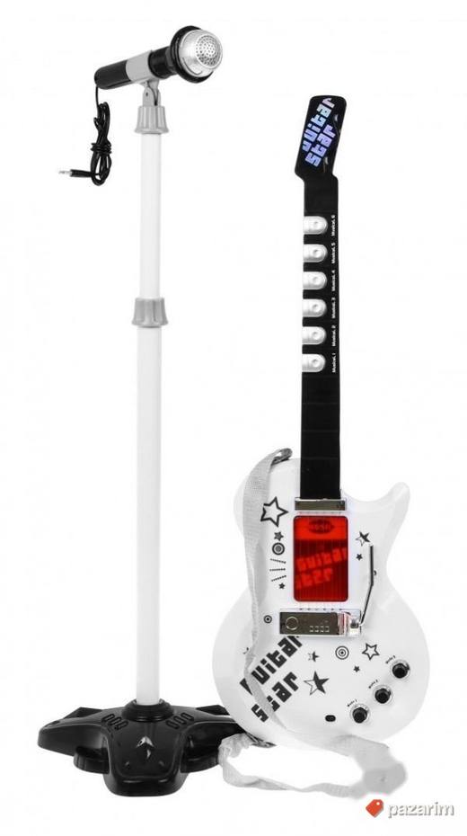 GITARA na žice Elektricna/ Mikrofon+Stalak /igracka za decu