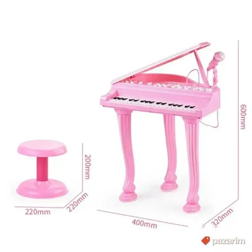 Klavir Piano sa stolicom i mikrofonom za decake i devojcice 2