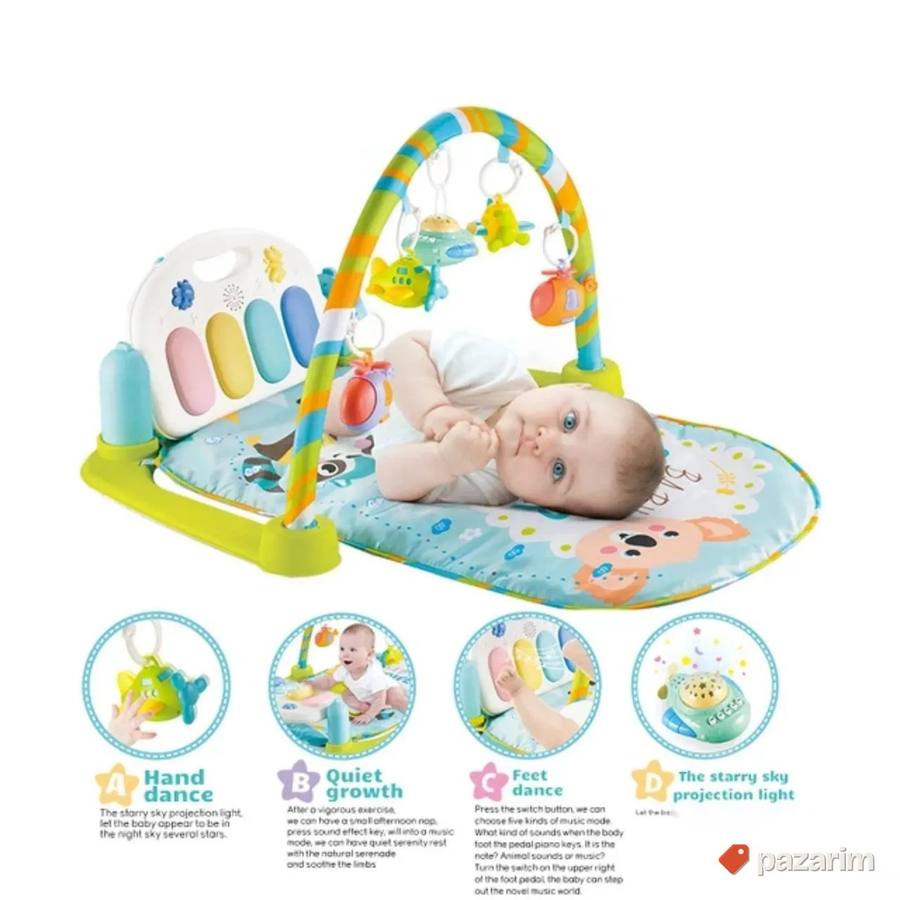 Podloga prostirka 5u1 za bebe+PROJEKTOR+Klavir+DALJINSKI 5