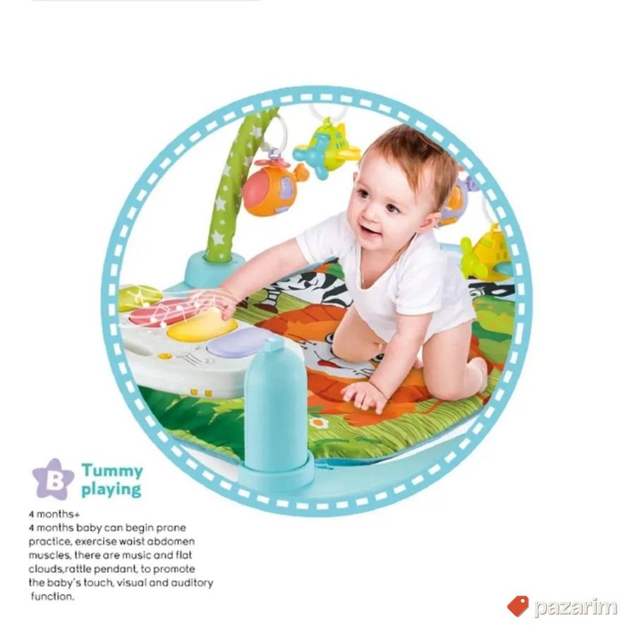 Podloga prostirka 5u1 za bebe+PROJEKTOR+Klavir+DALJINSKI 6
