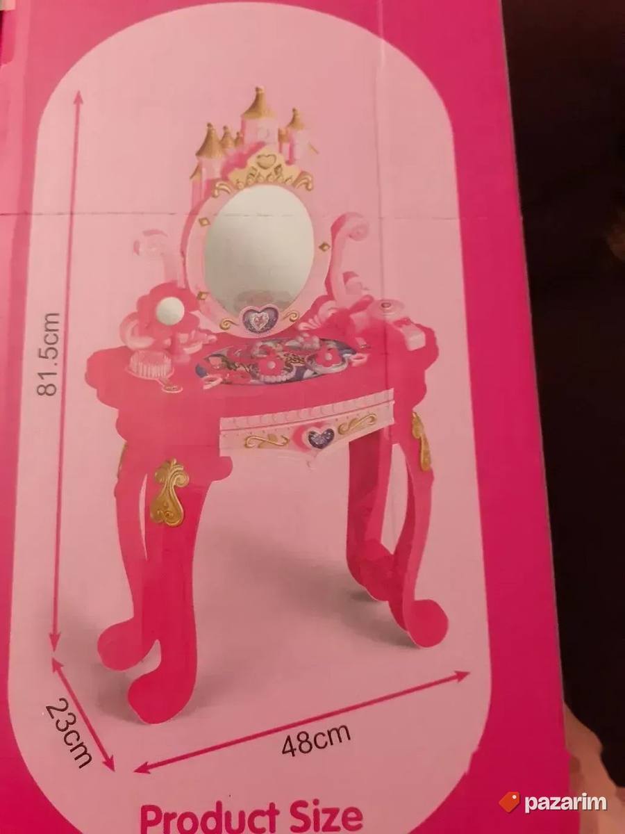 Toaletni sto+Ogledalo ZAMAK +Stolica za princezu devojcicu 6