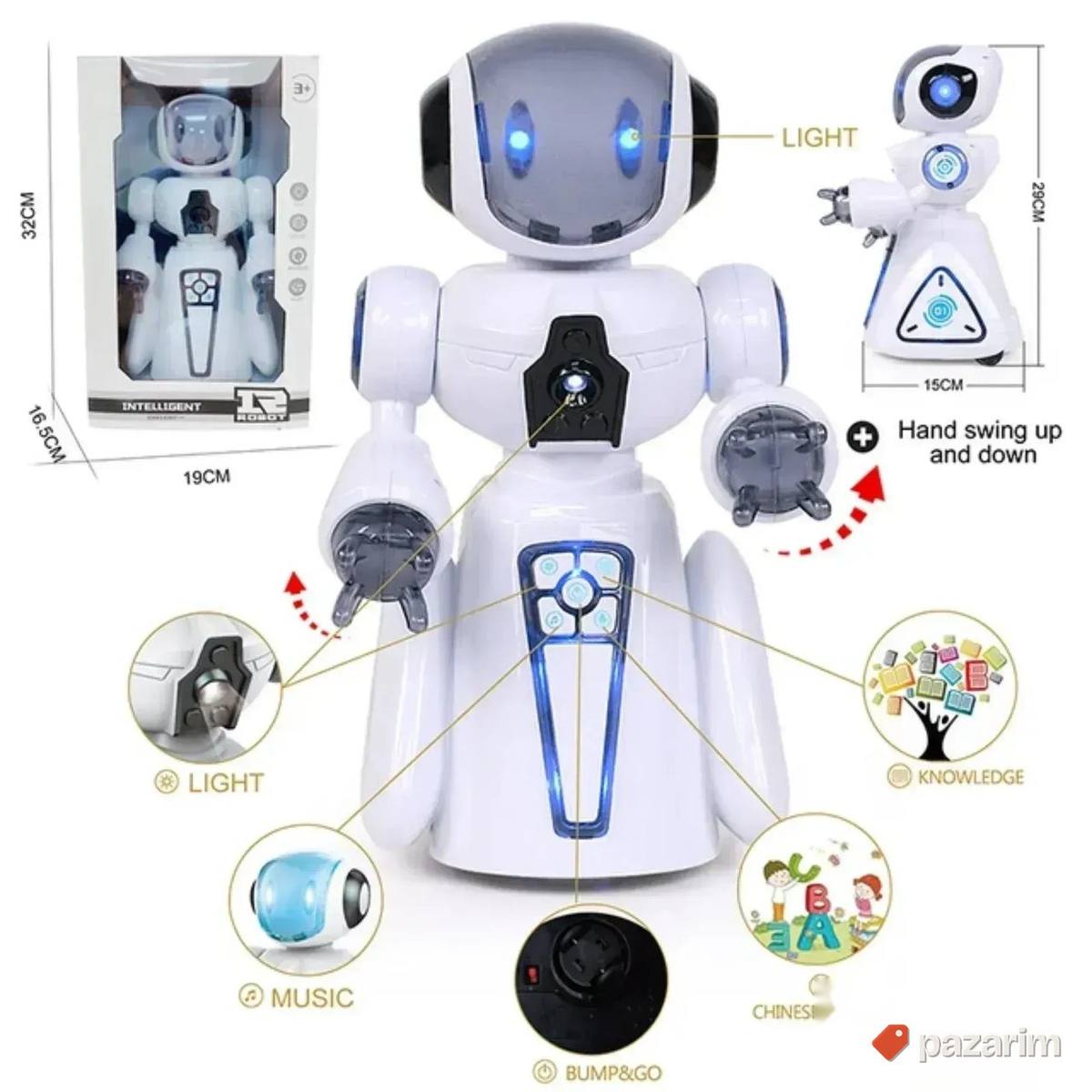 BELI Pametni robot sa svetlima igračka za decu 1