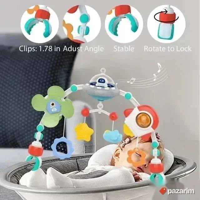Muzička vrteska za bebe 4u1 za krevetac,kolica,kolevku,kola 3