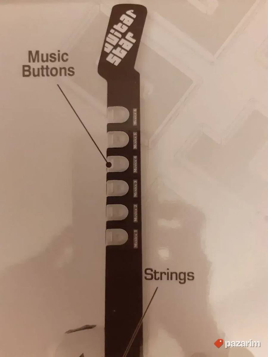 Elektricna gitara sa žicama / Stalak +Mikrofon za decu 5