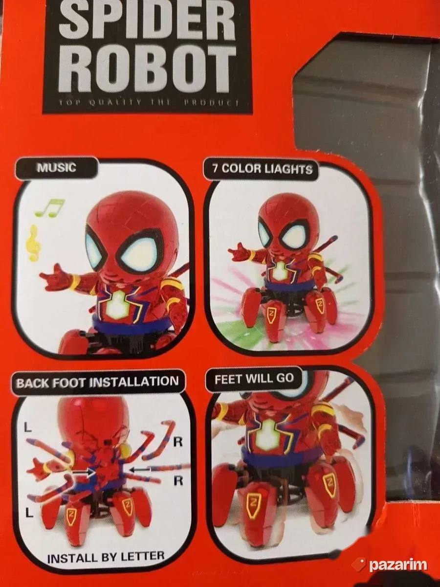 SPAJDERMEN robot sa 6 nogu svetlosni muzicki efekti igracka 4