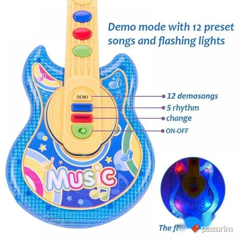 Električna gitara + Mikrofon i stalak za decu igračka 2