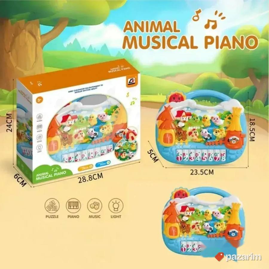 Muzicki piano farma sa zivotinjama za razonodu dece 2