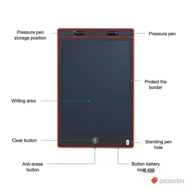 Tablet tabla pisi brisi LCD 12 inci za decu 5