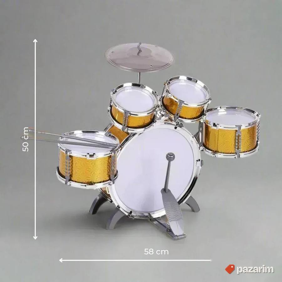 Zlatni Bubnjevi 5u1 JAZZ DRUM + Stolica igracka za decu 6