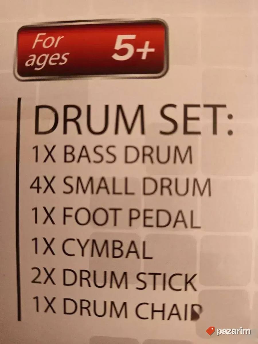 Zlatni Bubnjevi 5u1 JAZZ DRUM + Stolica igracka za decu 8