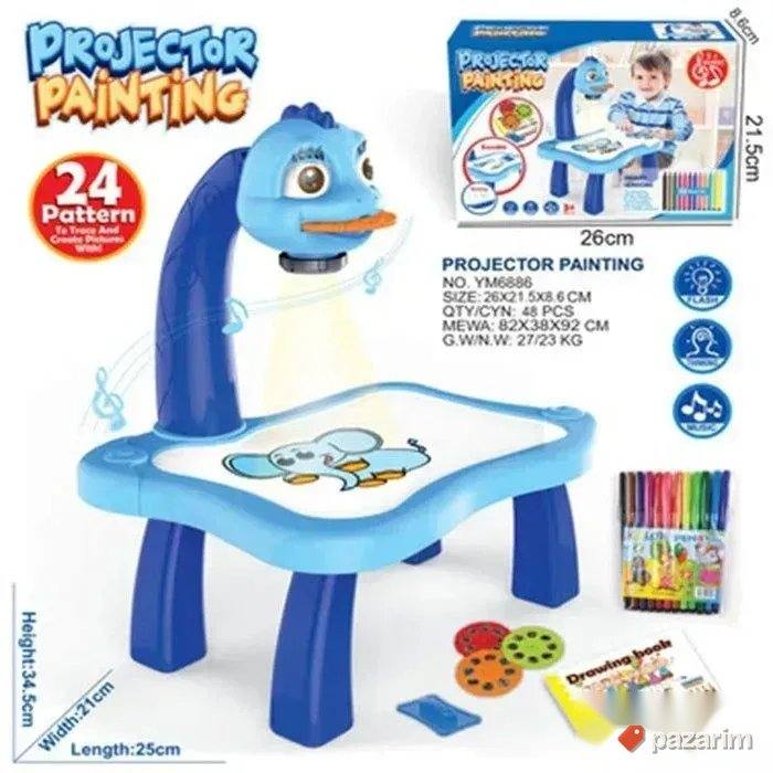 Sto za crtanje+ projektor+ flomasteri 2
