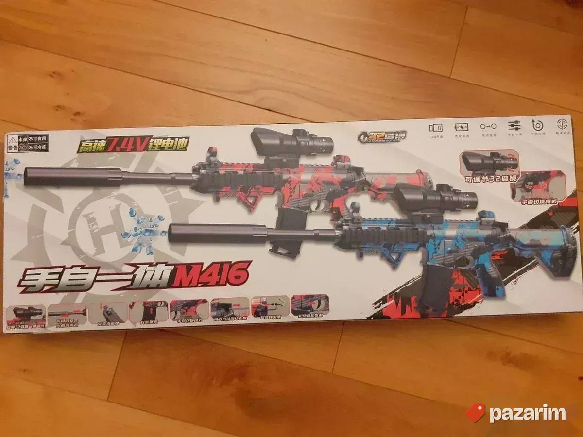 NOVO/ RAFALNA Puska M416+1000 kom vodene gel kuglice igracka 1