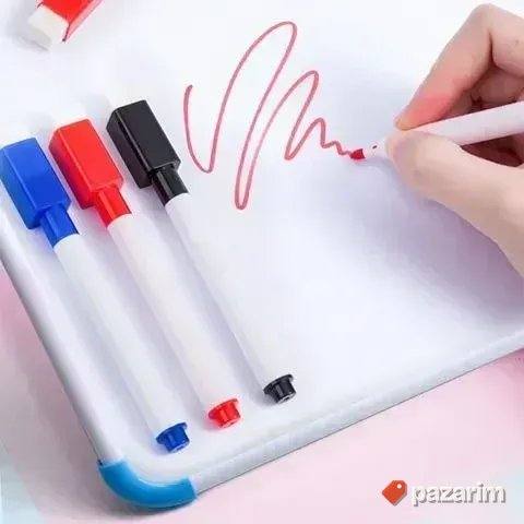 Velika dvostrana bela MAGNET tabla piši briši+GRATIS markeri 5