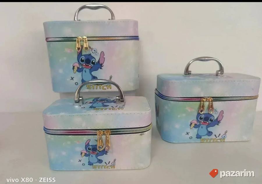 Set ukrasnih nesesera kutije 3u1 STITCH za decu 2