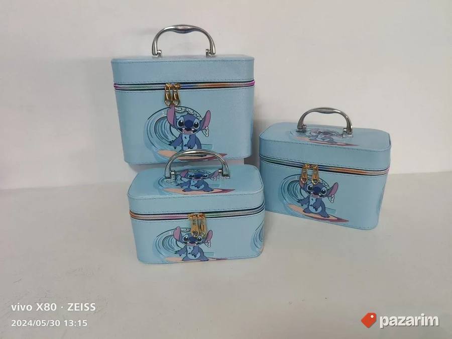 Set ukrasnih nesesera kutije 3u1 STITCH za decu 3
