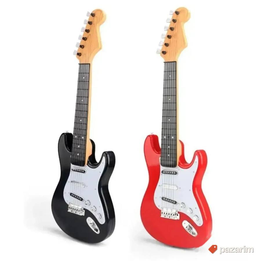 Rok električna crvena gitara sa žicama na baterije za decu 5