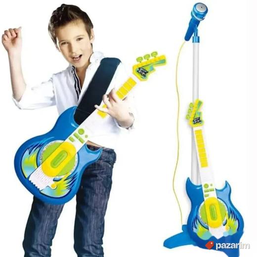 Elektricna gitara/Stalak+mikrofon/ igracka za decu