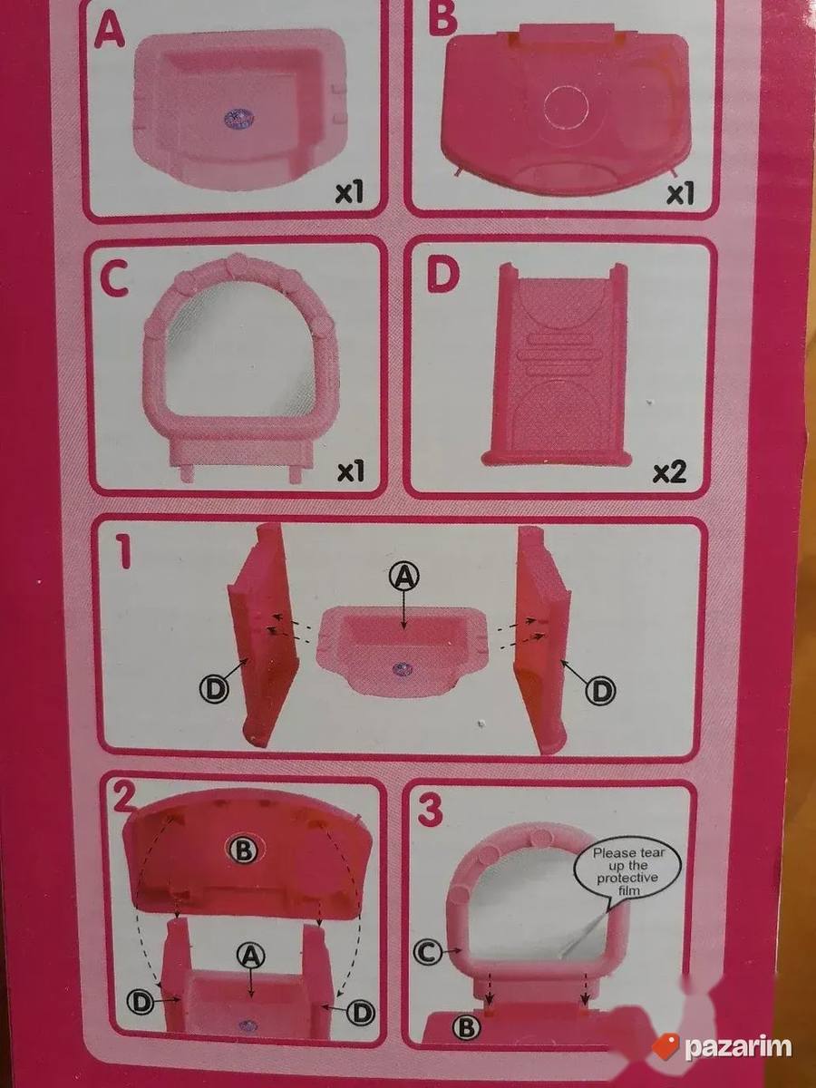 Sto i ogledalo + 19 kom dodaci za sminkanje za devojcice 4